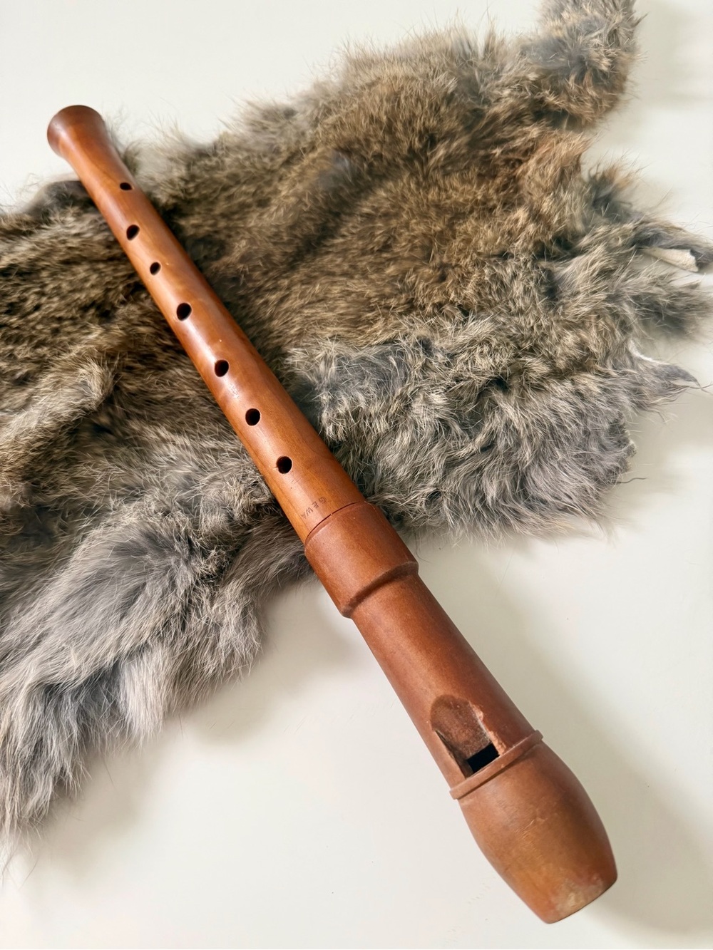 Vintage Georg Walther Adorf GEWA Folk Fife Flute 13” Wood Vogtland Germany 60s